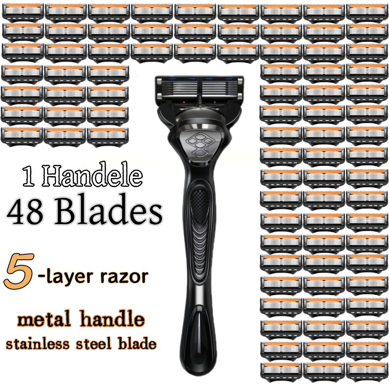 Men'S Grooming Blade - Pisau Cukur Manual 5 Lapis untuk