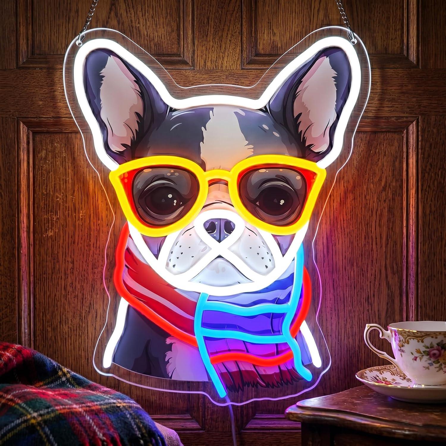 Men'S Grooming Dc - Lampu Neon LED French Bulldog yang