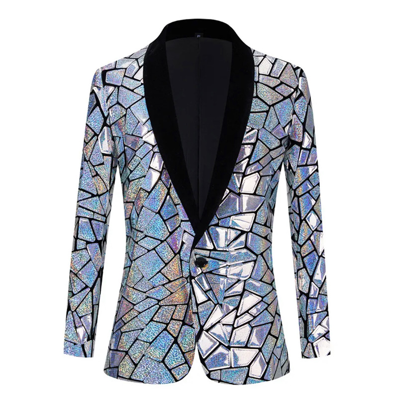 Jaket Blazer payet Laser pria, - Men'S Grooming Mirror ulasan dan harga