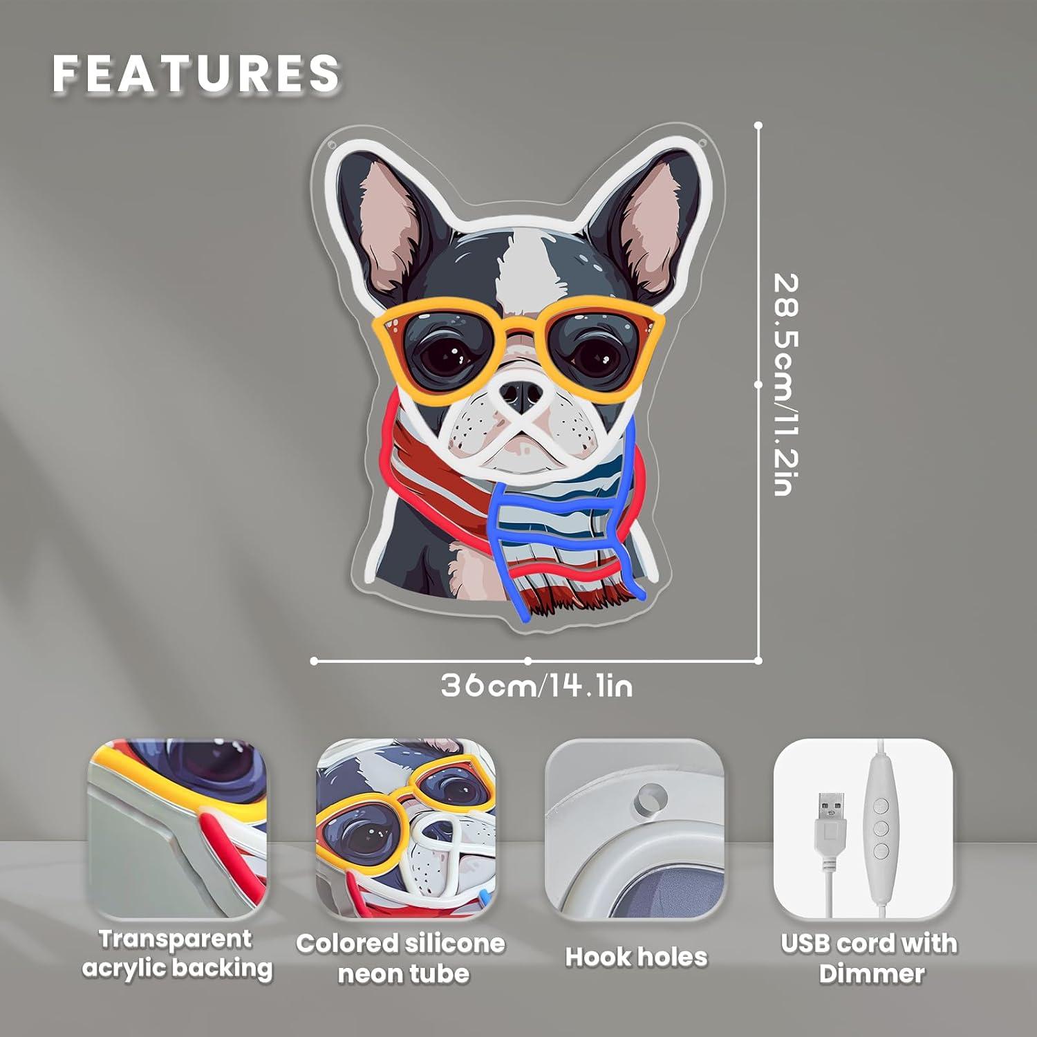 Lampu Neon LED French Bulldog  - Men'S Grooming Dc ulasan dan harga